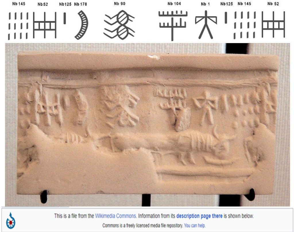 Susa seal with Indus signs